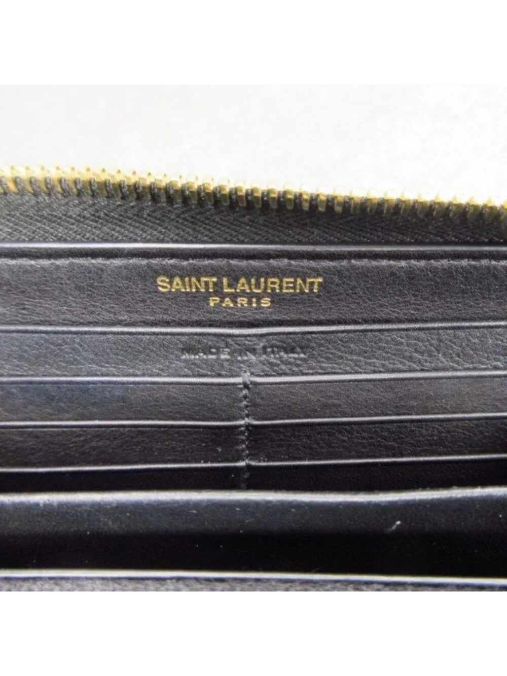 Saint Laurent Paris Cassandra Wallet Round Zip Logo Black - Picture 8 of 9